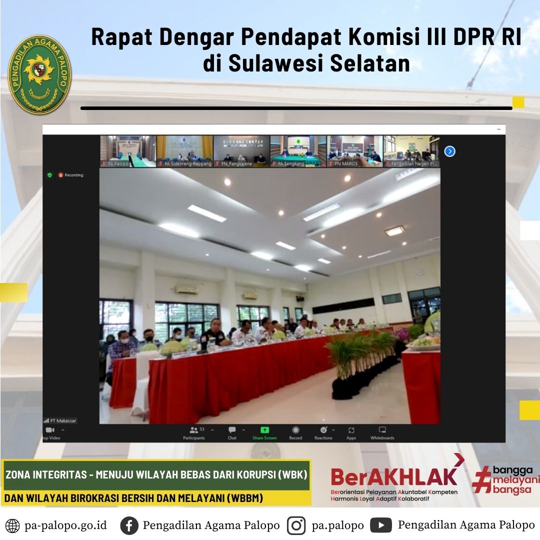 20201010 Rapat Dengar Pendapat Komisi III DPR RI